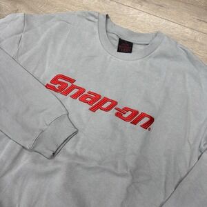 Snap On Tools Grey Crewneck Sweater Men's Sz L Tool‎ Automotive